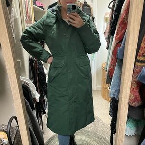 Lands’ End Green Waterproof Insulated Winter Maxi Coat